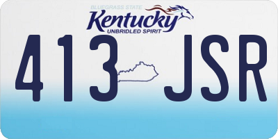 KY license plate 413JSR