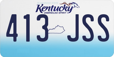 KY license plate 413JSS