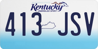 KY license plate 413JSV