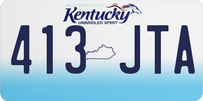 KY license plate 413JTA