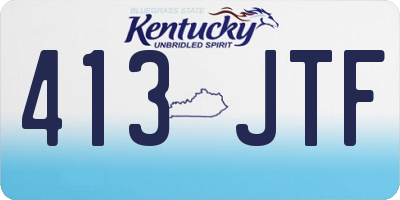 KY license plate 413JTF