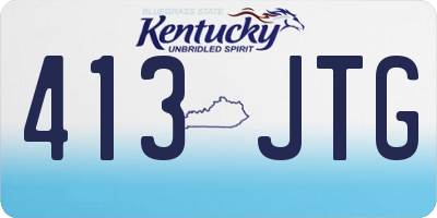 KY license plate 413JTG