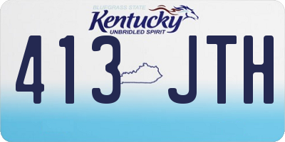 KY license plate 413JTH