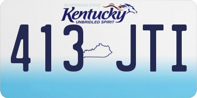 KY license plate 413JTI