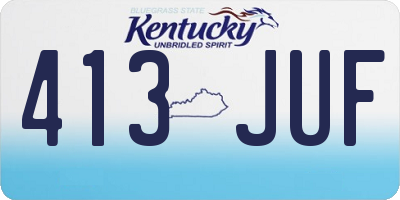 KY license plate 413JUF