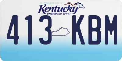 KY license plate 413KBM