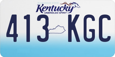 KY license plate 413KGC