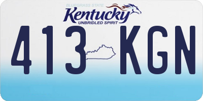 KY license plate 413KGN