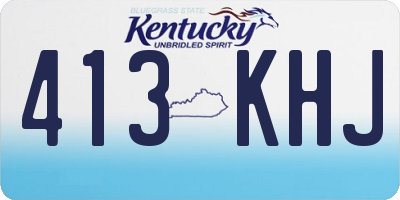 KY license plate 413KHJ