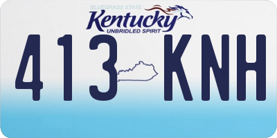 KY license plate 413KNH