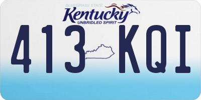 KY license plate 413KQI