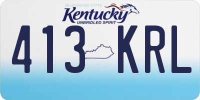 KY license plate 413KRL
