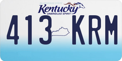 KY license plate 413KRM