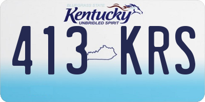 KY license plate 413KRS
