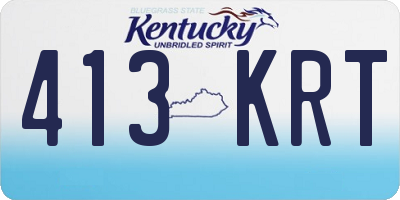 KY license plate 413KRT
