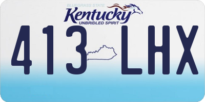 KY license plate 413LHX