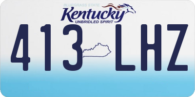 KY license plate 413LHZ