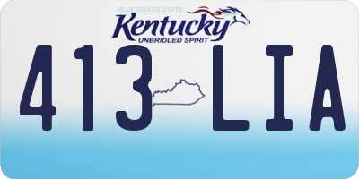 KY license plate 413LIA