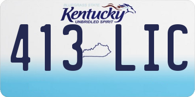 KY license plate 413LIC