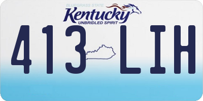 KY license plate 413LIH