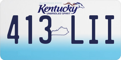 KY license plate 413LII