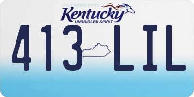 KY license plate 413LIL