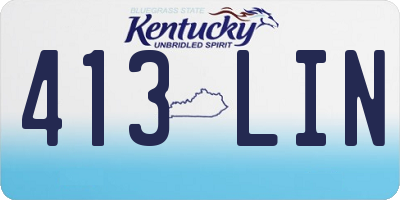 KY license plate 413LIN
