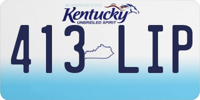 KY license plate 413LIP