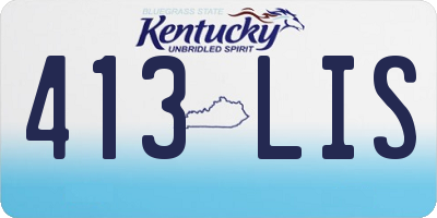 KY license plate 413LIS