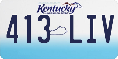 KY license plate 413LIV