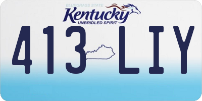 KY license plate 413LIY