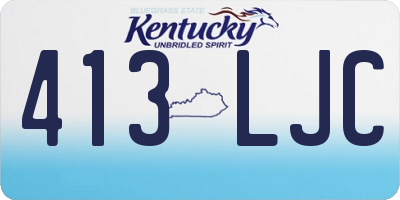 KY license plate 413LJC
