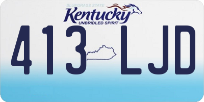 KY license plate 413LJD