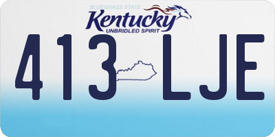 KY license plate 413LJE