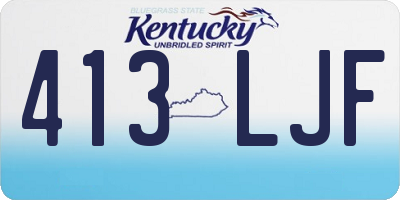 KY license plate 413LJF