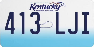 KY license plate 413LJI