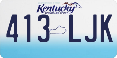 KY license plate 413LJK