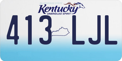 KY license plate 413LJL