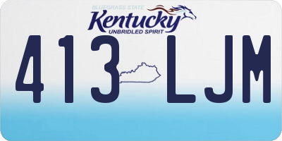 KY license plate 413LJM