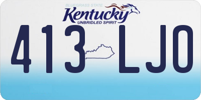KY license plate 413LJO