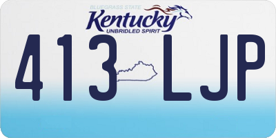 KY license plate 413LJP