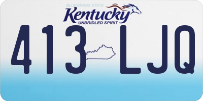 KY license plate 413LJQ