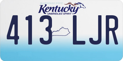 KY license plate 413LJR