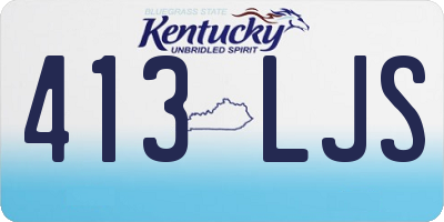 KY license plate 413LJS