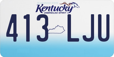 KY license plate 413LJU
