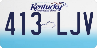 KY license plate 413LJV