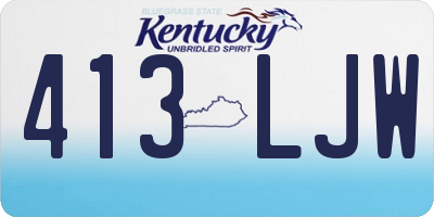 KY license plate 413LJW