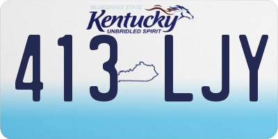 KY license plate 413LJY