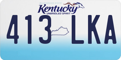 KY license plate 413LKA