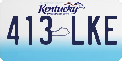 KY license plate 413LKE